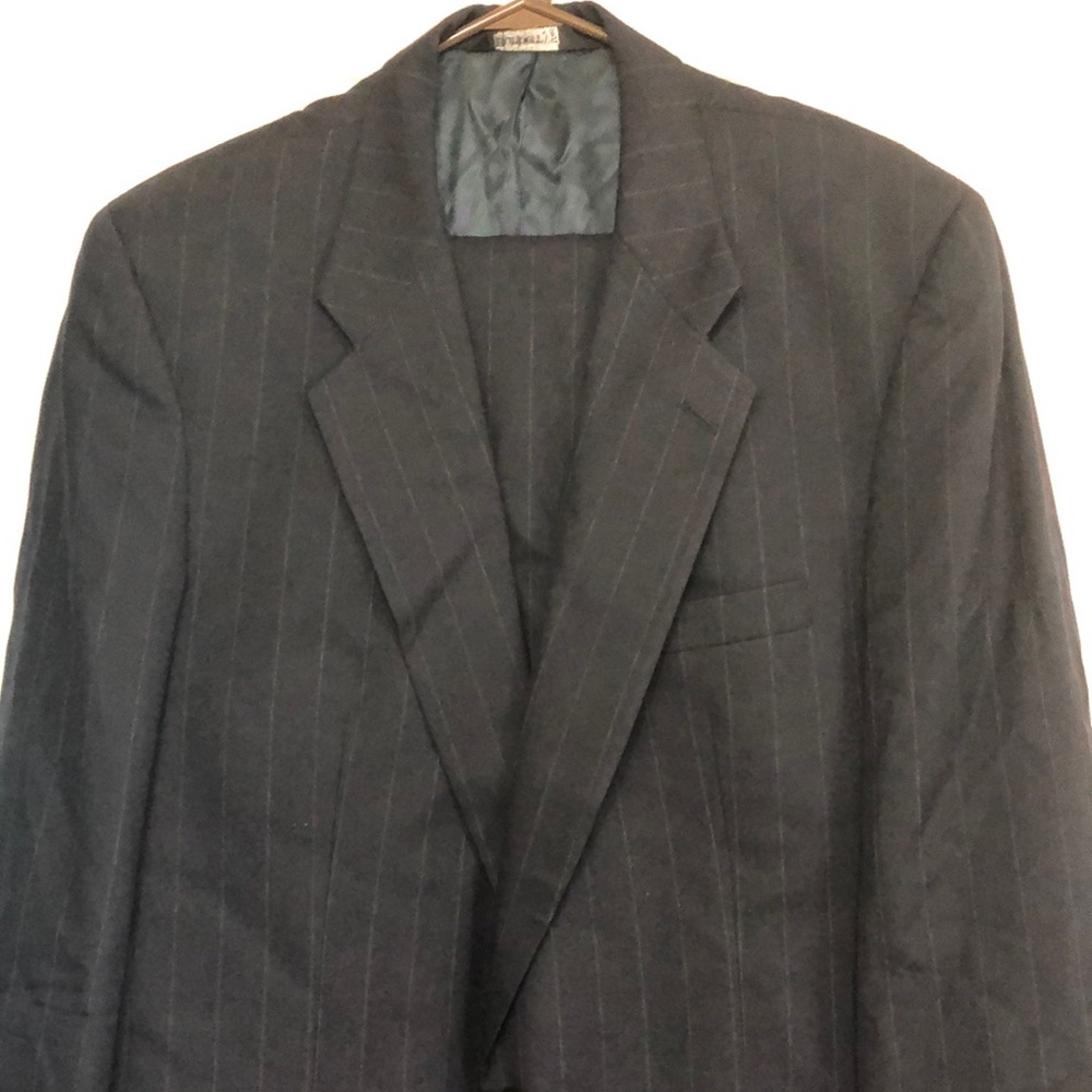 Burberry navy pinstripe suit